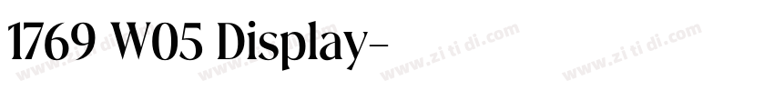 1769 W05 Display字体转换